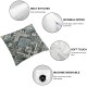 Ulloord Green Blue and Hidden Zipper Sofa Decorative Throw Pillow Cover European Square Design Pillow