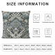 Ulloord Green Blue and Hidden Zipper Sofa Decorative Throw Pillow Cover European Square Design Pillow