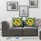 Ulloord Pillow Covers  Decorative Lemon Blue Stripes Throw Pillow Covers Cushion Case for Sofa Bench Living Room Indoor Outdoor Home Decor