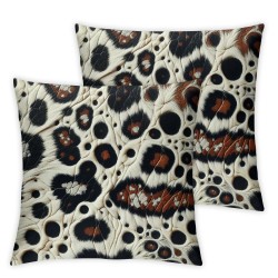 Ulloord  Animal Fur(Not Real) Throw Pillow Cover Wildlife Skin Print Soft Decorative Cushion Cover for Bed Sofa,Rustic Farmhouse Style Single Pack Square Couch Pillow Cover
