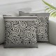Ulloord Pillow Cover Chain Geometric Line Abstract Greek Antique for Floor Black White Color Key Decorative Linen Throw Pillow Case for Sofa Car Bedding Decoration