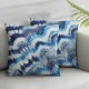 Ulloord Pink Throw Pillow Covers,Blue Decorative Pillow Covers Digital Printing Linen Blended for Couch Sofa Bed Invisible Zipper
