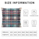 Ulloord Throw Pillow Cover Linen Textile Thread Checkered Clothes Beauty Texture Fashion Textures Pattern White Template Decorative Square Pillow Case for Couch Sofa Home Decoration