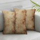 Ulloord Khaki Throw Pillow Covers,Taupe Retro Roses Decorative Pillow Covers Digital Printing for Couch Sofa Bed Invisible Zipper