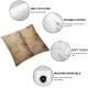 Ulloord Khaki Throw Pillow Covers,Taupe Retro Roses Decorative Pillow Covers Digital Printing for Couch Sofa Bed Invisible Zipper