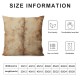 Ulloord Khaki Throw Pillow Covers,Taupe Retro Roses Decorative Pillow Covers Digital Printing for Couch Sofa Bed Invisible Zipper