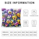 Ulloord Set of Purple Pansy Flowers Pillow Covers , Watercolor Painting Design Invitations Wedding Double Sided Square Throw Pillow Sofa Decorative Pillowcase Cushion
