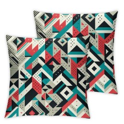 Ulloord Throw Pillow Covers, Decorative Pillow Covers Digital Printing Linen Blended for Couch Sofa Bed Invisible Zipper
