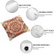 Ulloord Orange Sunflower Throw Pillow Covers, Abstract Decorative Pillow Covers Digital Printing Linen Blended for Couch Sofa Bed Invisible Zipper