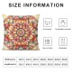 Ulloord Orange Sunflower Throw Pillow Covers, Abstract Decorative Pillow Covers Digital Printing Linen Blended for Couch Sofa Bed Invisible Zipper