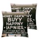 Ulloord Inspiring Words Quote Throw Pillow Covers &amp; Makes You Happy Saying Rustic Vintage Wood Design Pillowcase Home Sofa Car Cushion Cover