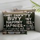 Ulloord Inspiring Words Quote Throw Pillow Covers &amp; Makes You Happy Saying Rustic Vintage Wood Design Pillowcase Home Sofa Car Cushion Cover