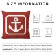 Ulloord Throw Pillow Covers White Boat Tool on Blue Red Background Square Pillowcases for Home Decor Sofa Car Bedroom Pillow case