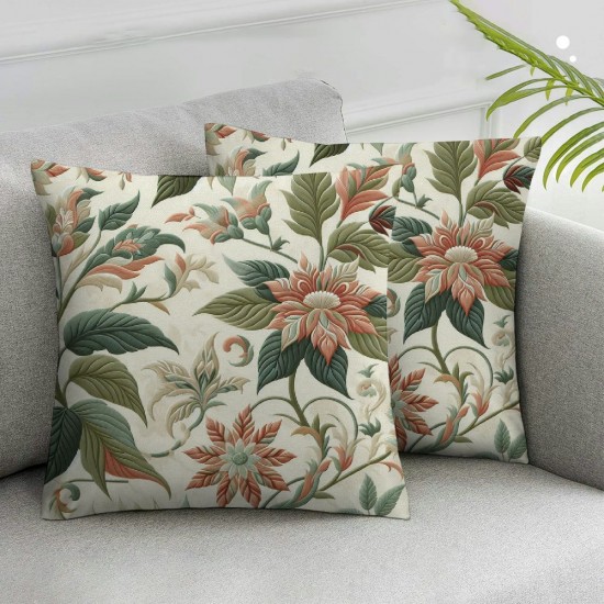 Ulloord Throw Pillow Covers Beautiful Square Pillowcases for Home Decor Sofa Car Bedroom Flying Dragonfly Lake Landscape Design Pillow Cases