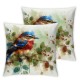 Ulloord Throw Pillow Covers Cute Bird Sitting on The Tree Branch Pillow Case Cushion Cover Decor for Home Sofa