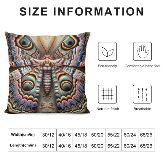 Ulloord Throw Pillow Cover Decor Wood Flowers Background Blue Butterfly Pillowcase Decorative Car Couch Bed Sofa Cushion Cover