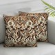 Ulloord Hopyeer Multicolor Ethnic African Tribal Totem Throw Pillow Cover Case  Burlap Square Pillowcase Decorative Rustic Cushion Case Covers for Sofa Couch