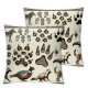 Ulloord Woodland Animal Tracks Throw Pillow Cover ,Retro Animal Tracks Decorative Pillow Cover,Educational Animal Cushion Pillowcase for Woodland Nursery Kids Boys Room Decor