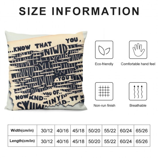Ulloord Inspirational Gifts Pillow Covers - Mental Health Gifts Throw Pillow Covers 1Motivational Gifts Pillowcase, Decorative Pillow Covers for Office Home Classroom