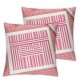Ulloord AnyDesign Valentine's Day Pillow Covers Pink White Sweet Love Throw Pillow Case  in Hearts Strips Love Cushion Cover for Home Couch Sofa Wedding Anniversary Decoration,