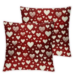 Ulloord AnyDesign Valentine's Day Pillow Covers Throw Pillow Case Cushion Cover for Home Couch Sofa Wedding Anniversary Decoration,